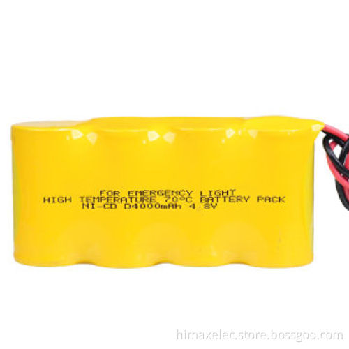 6V/5000mAh NiCd D size batteries for emergency light
